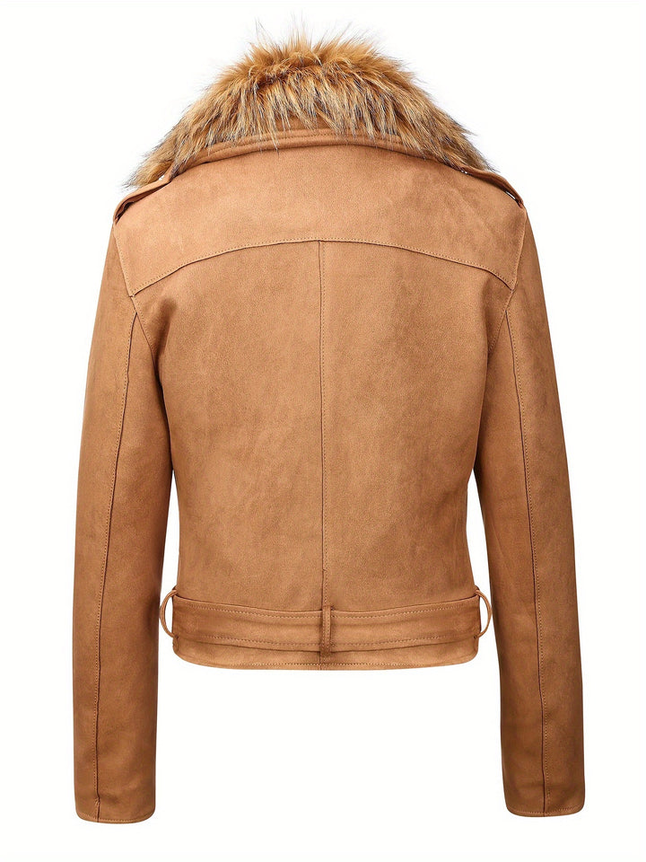 Maribel | Faux Fur Suede Jacket