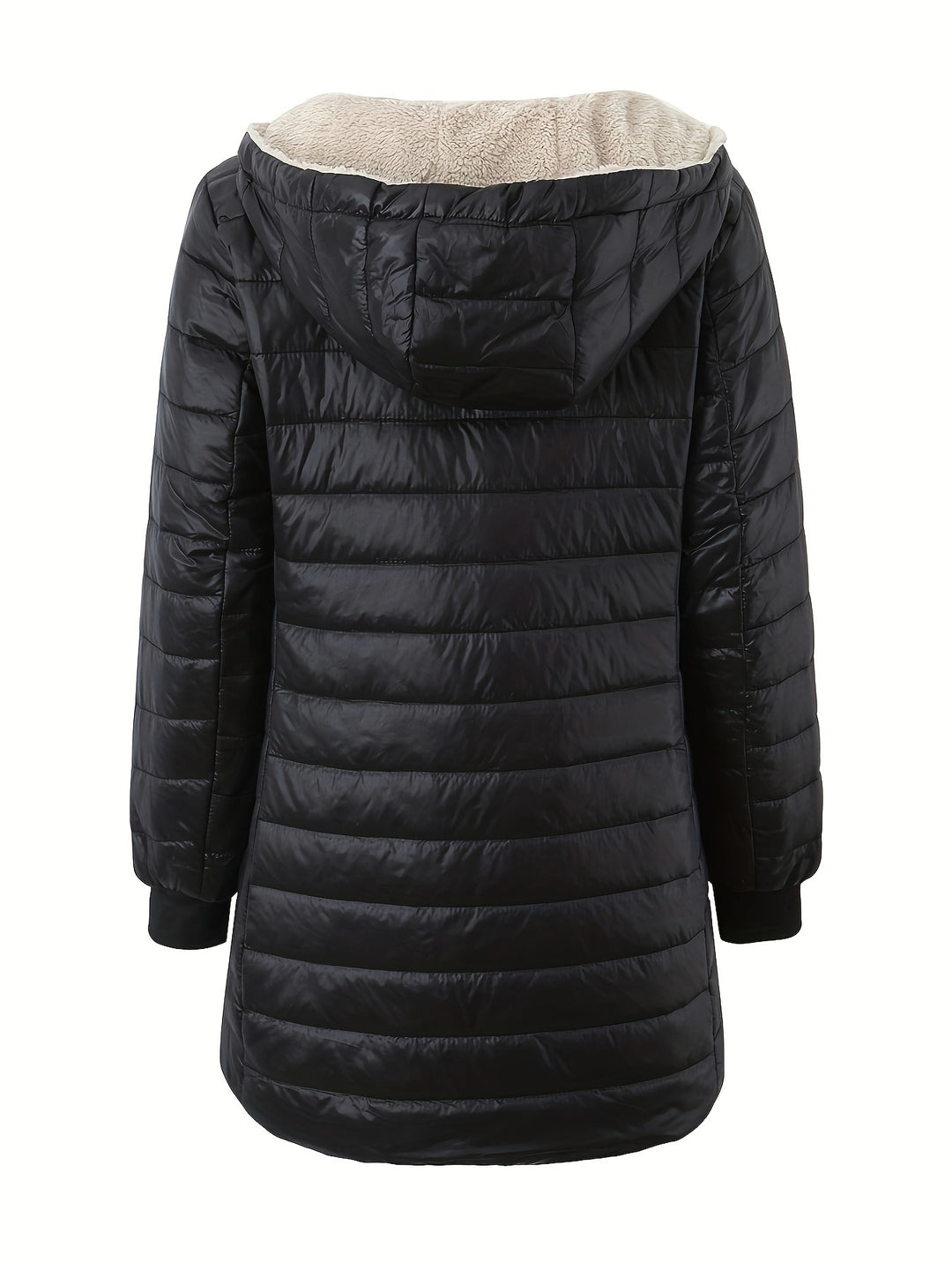 Nadia | Quilted Hooded Mid-Length Jacket