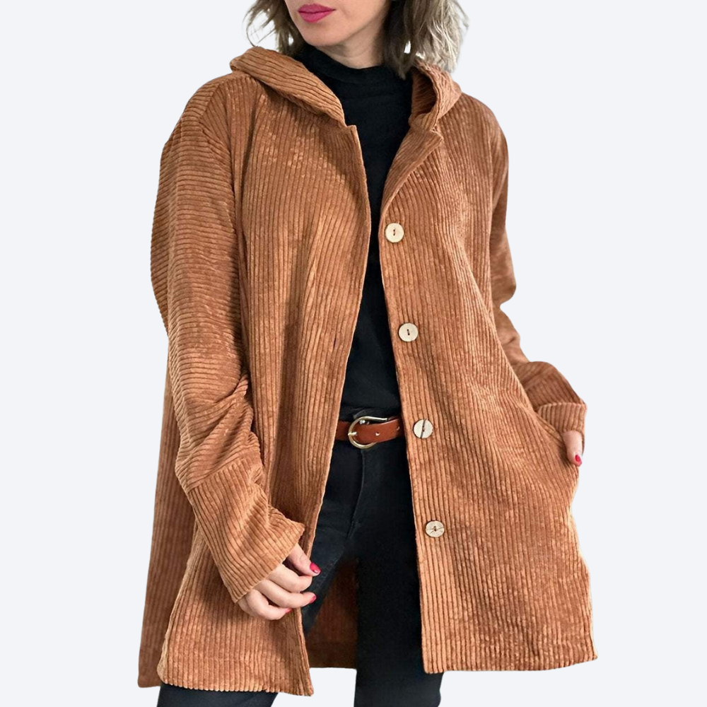 Cordia | Cozy Corduroy Hooded Jacket