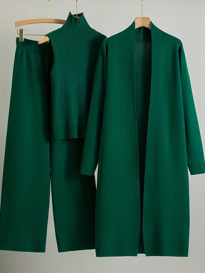 Camille | Modern Three-Piece Knit Set