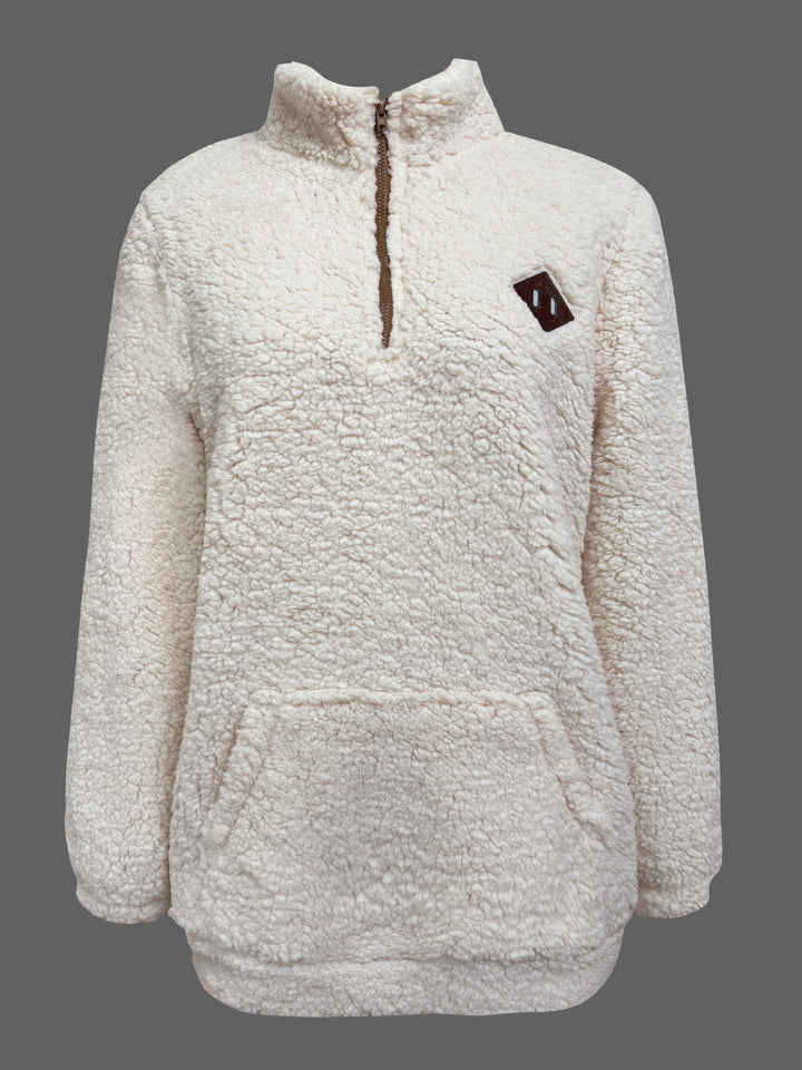 Willemien | Long Sleeve Fleece Zippered Sweatshirt