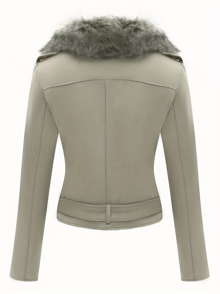 Maribel | Faux Fur Suede Jacket