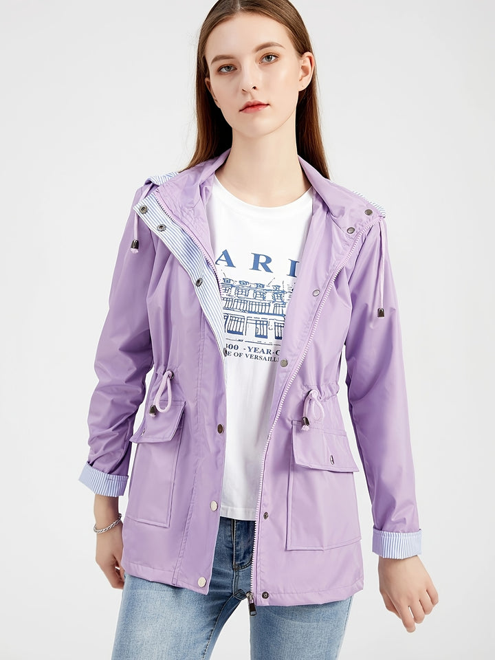 Clarisse | Detachable Hood Windbreaker Jacket