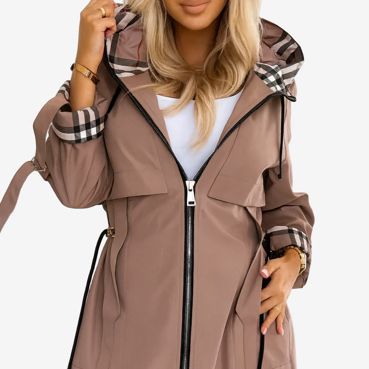 Nathalie | Elegant Trench Coat with Hood