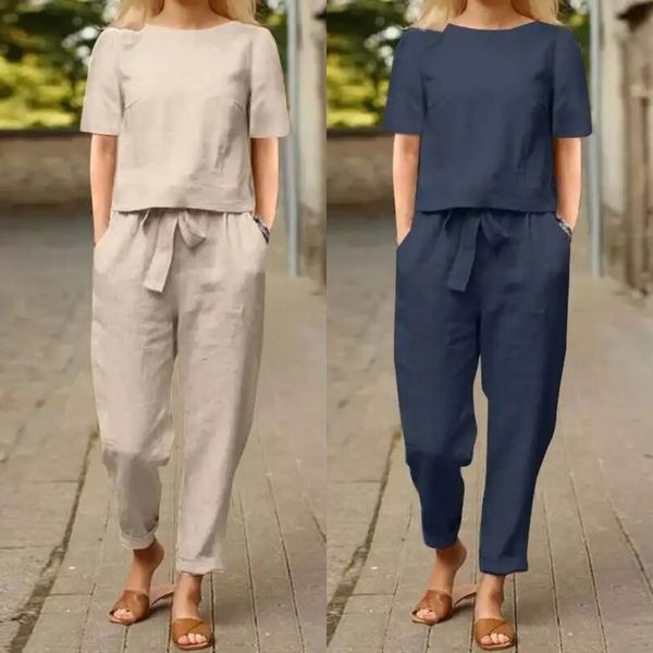 Kiyomi | Short Sleeve Blouse and Pants Set