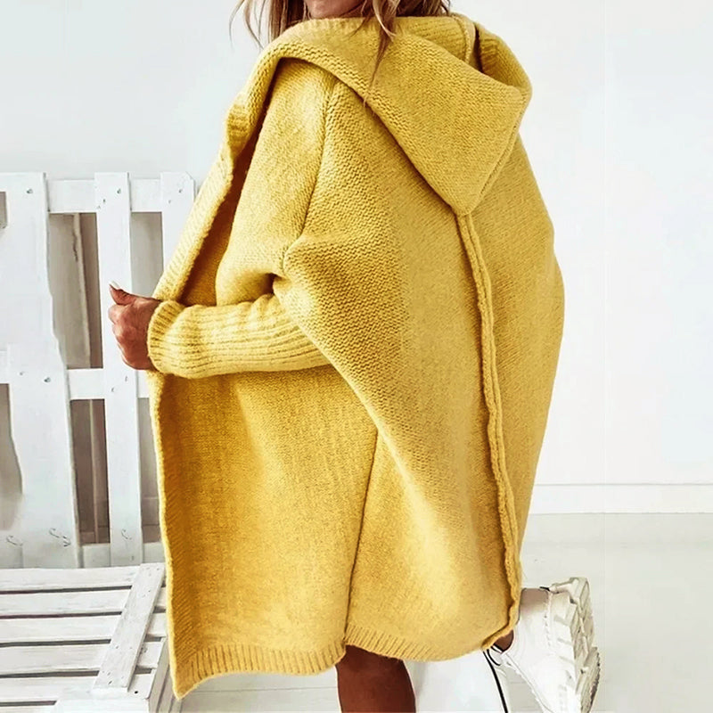 Valentina | Loose Knit Hooded Cardigan