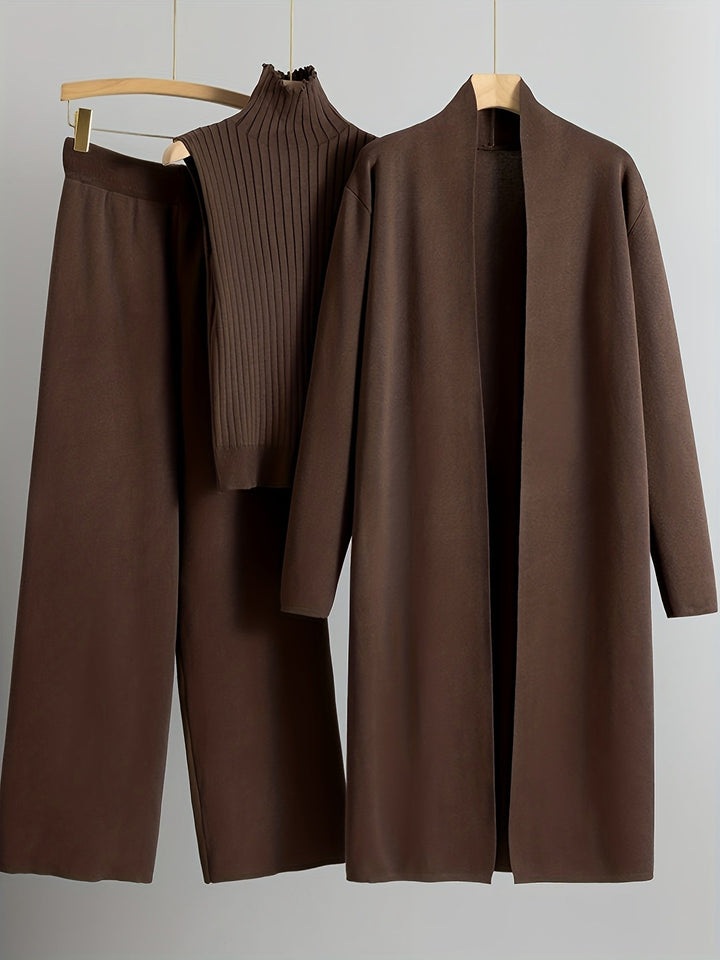 Camille | Modern Three-Piece Knit Set