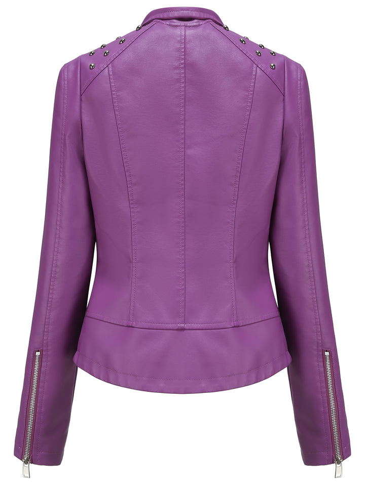 Eva | Elegant Beaded Biker Jacket