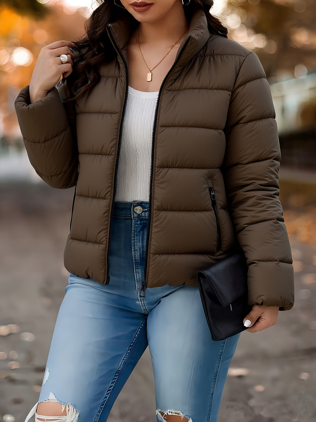 Elora | Elegant Full-Zip Winter Jacket