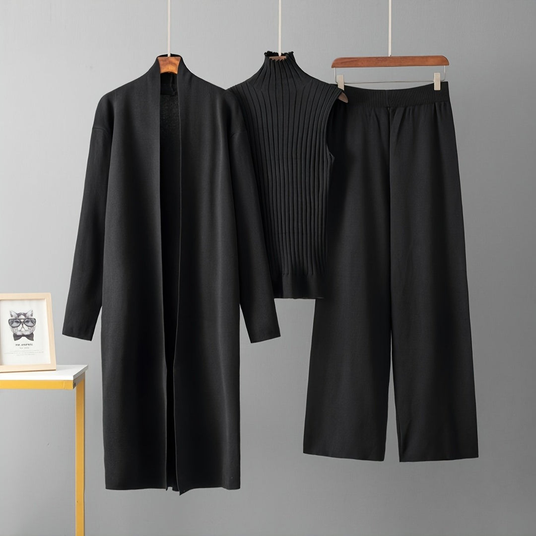 Camille | Modern Three-Piece Knit Set