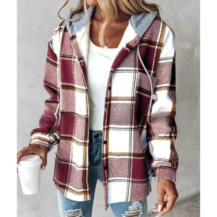 Paige | Chic Plaid Hooded Jacket