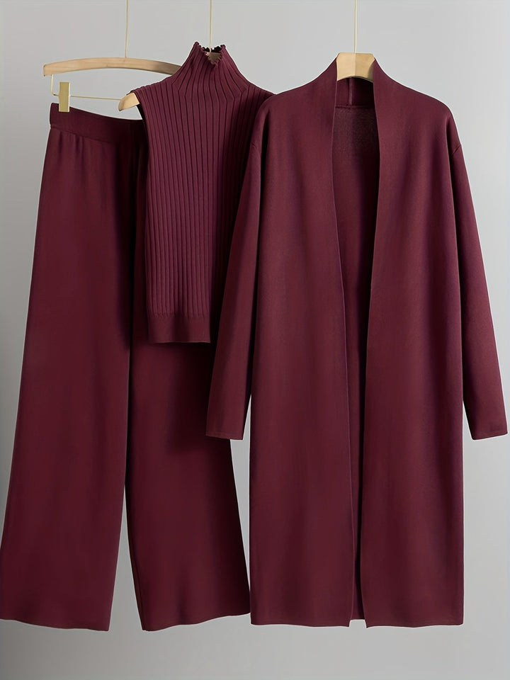 Camille | Modern Three-Piece Knit Set