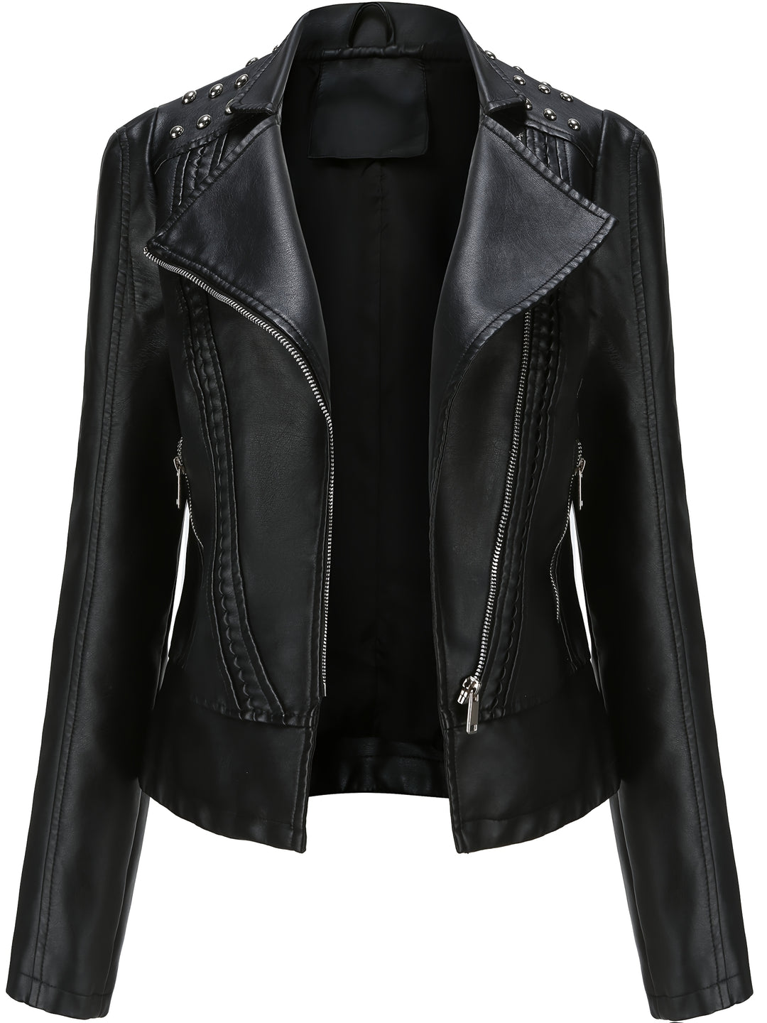 Eva | Elegant Beaded Biker Jacket
