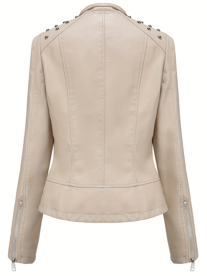 Eva | Elegant Beaded Biker Jacket