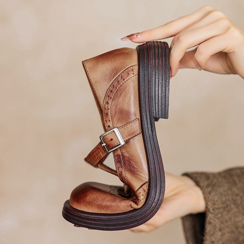 Sarah | Risla Leather Mary Janes