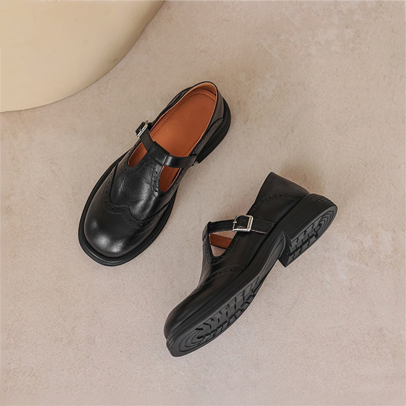 Sarah | Risla Leather Mary Janes