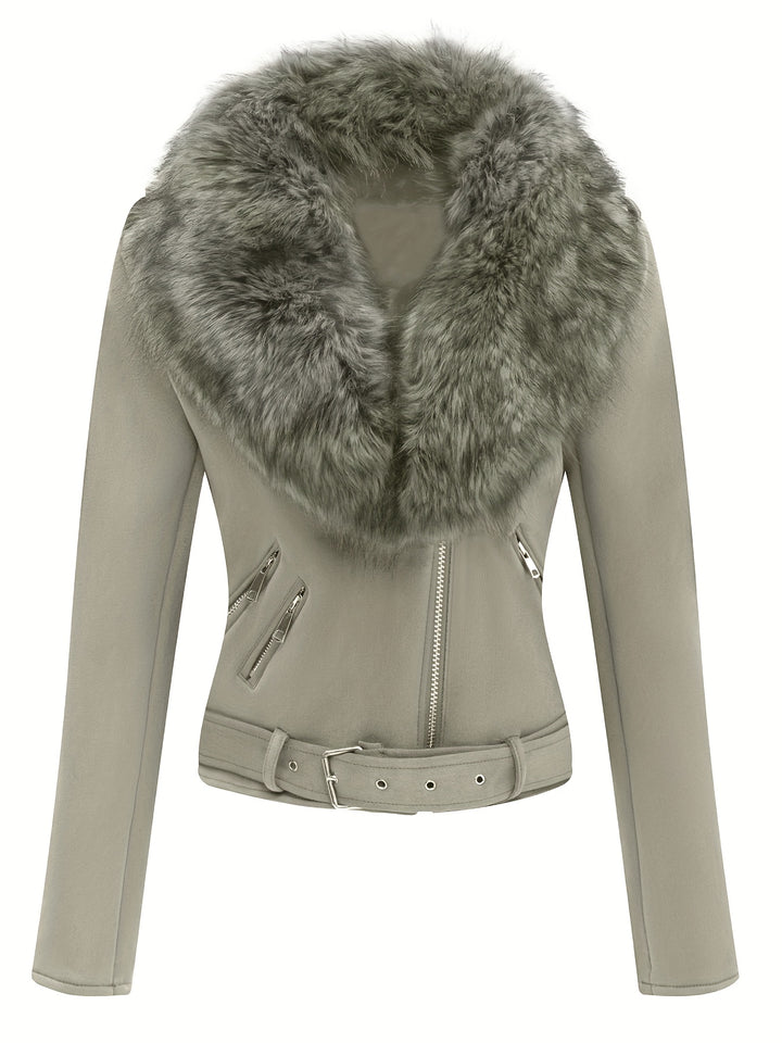 Maribel | Faux Fur Suede Jacket