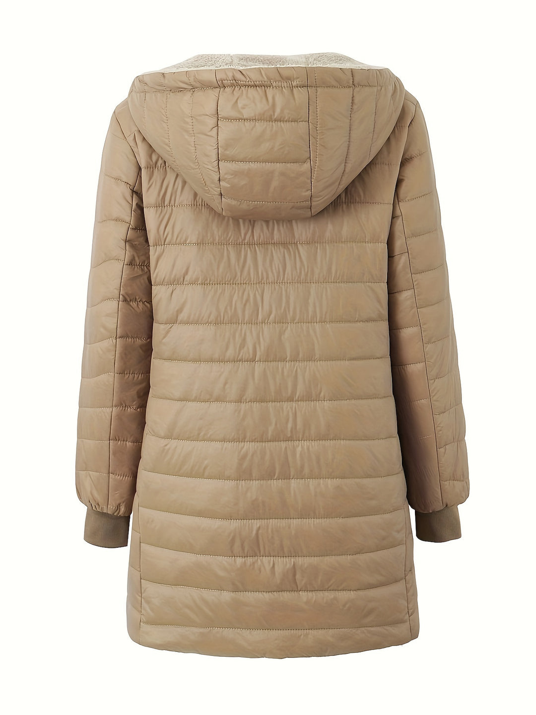 Nadia | Quilted Hooded Mid-Length Jacket