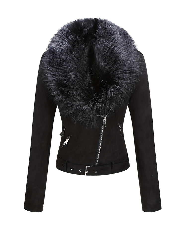 Maribel | Faux Fur Suede Jacket