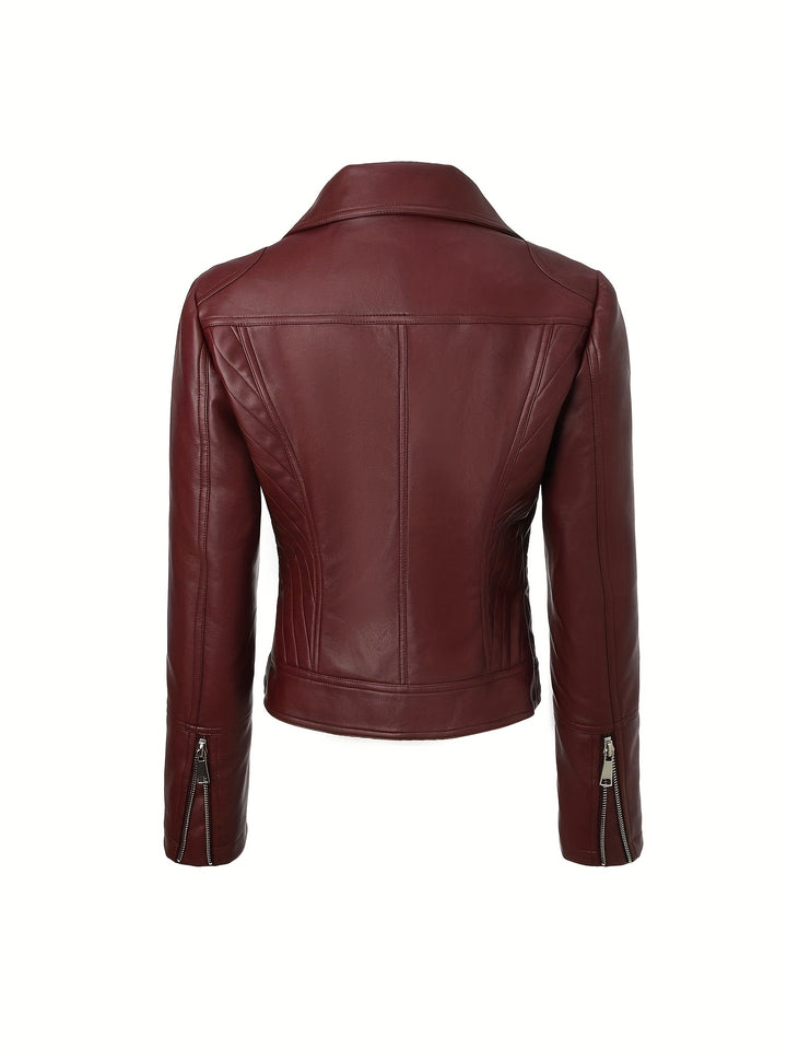 Aria | Leather Biker Jacket