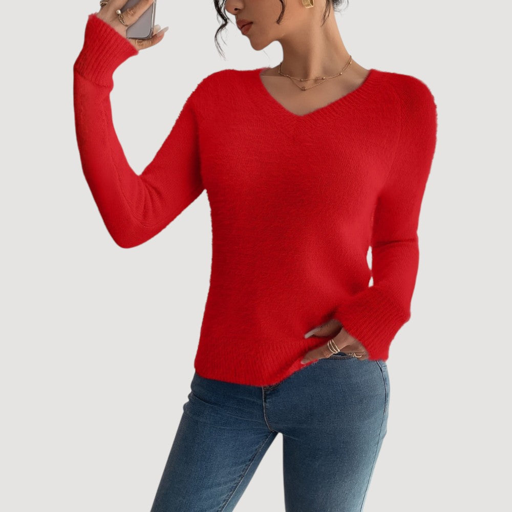 Susan | Elegant V-Neck Sweater