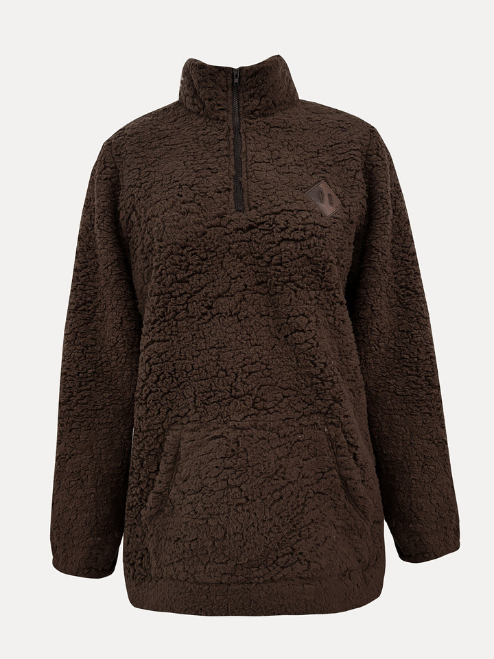 Willemien | Long Sleeve Fleece Zippered Sweatshirt