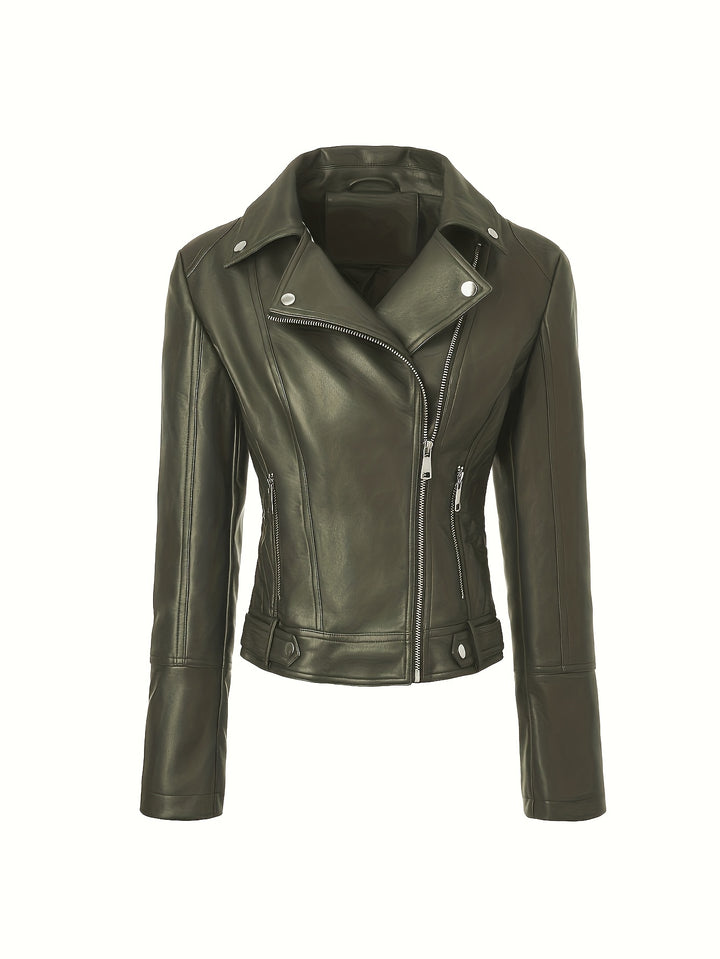 Aria | Leather Biker Jacket