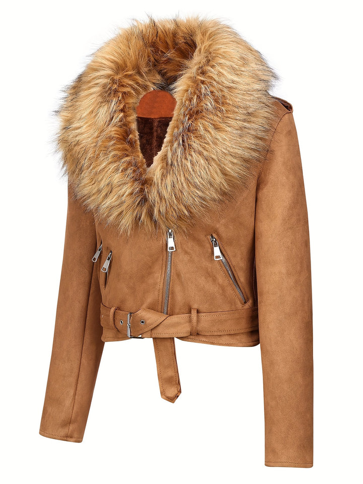 Maribel | Faux Fur Suede Jacket