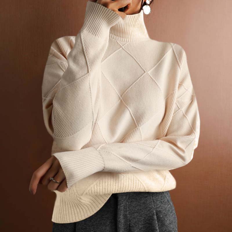 Remmy | Textured Turtleneck Knit Sweater