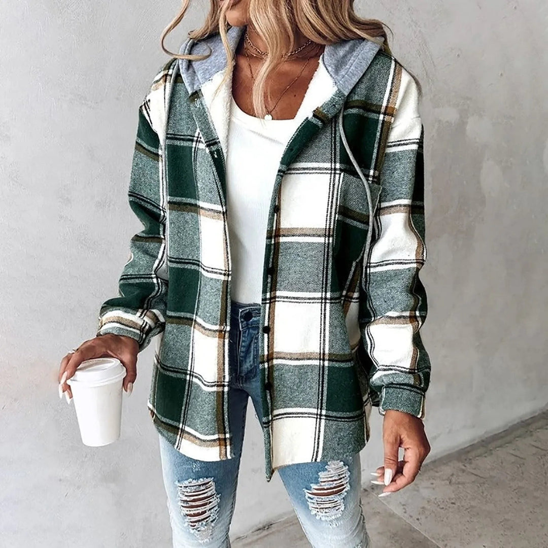 Paige | Chic Plaid Hooded Jacket