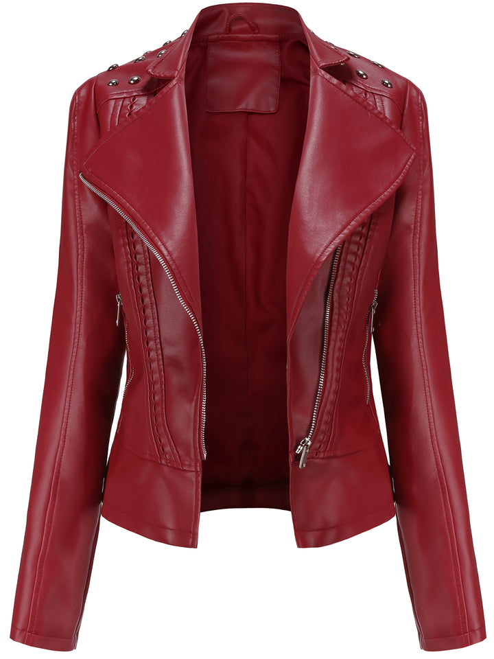 Eva | Elegant Beaded Biker Jacket