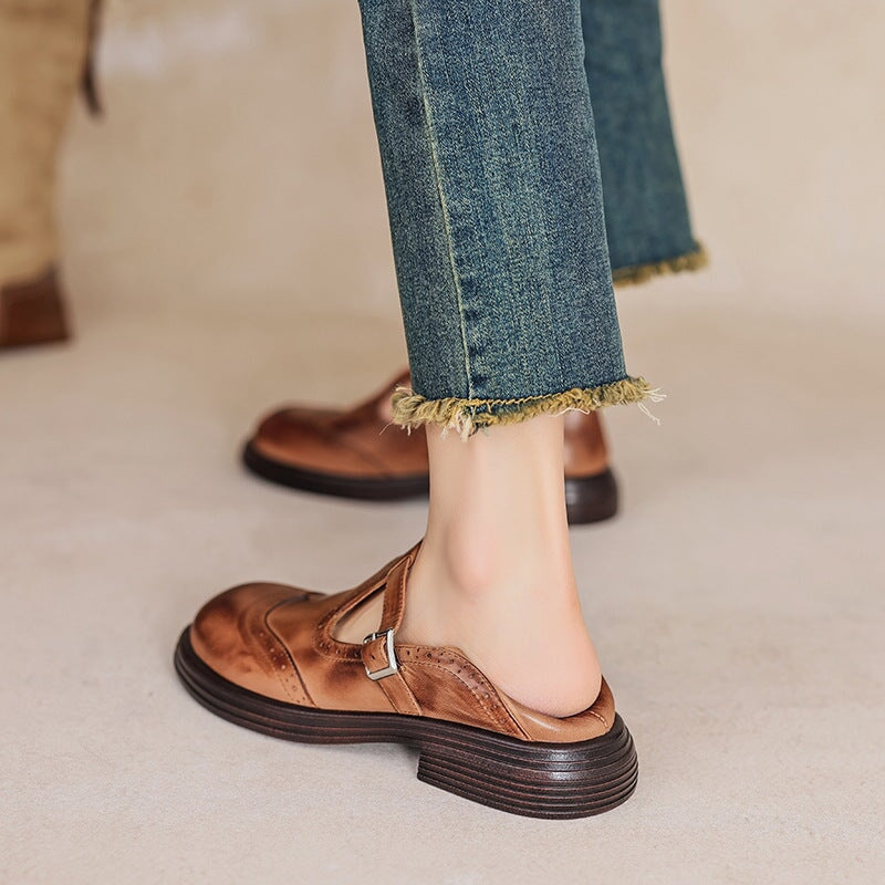 Sarah | Risla Leather Mary Janes